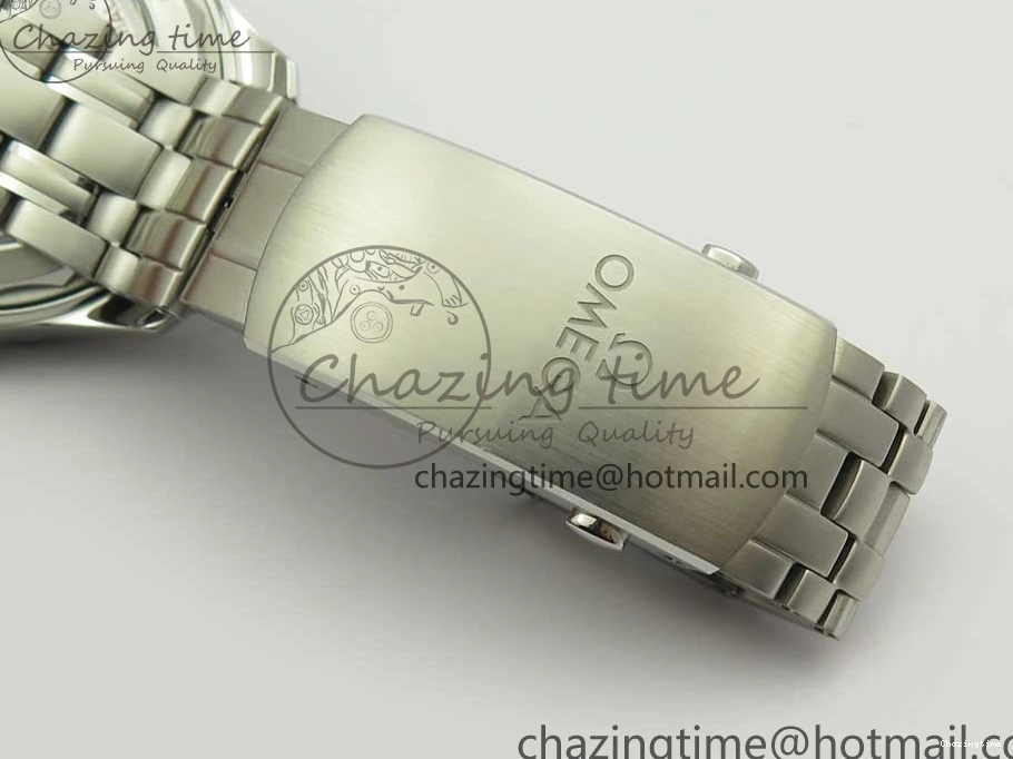 1222 Effortless 2018 Seamaster Diver 300M OMF Best Edition Blue Ceramic Gray Dial on SS Bracelet A8800 (Black Balance Wheel) 7958